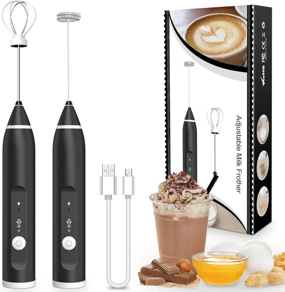 Rechargeable 2-in-1 Coffee Mixer And Milk Frother