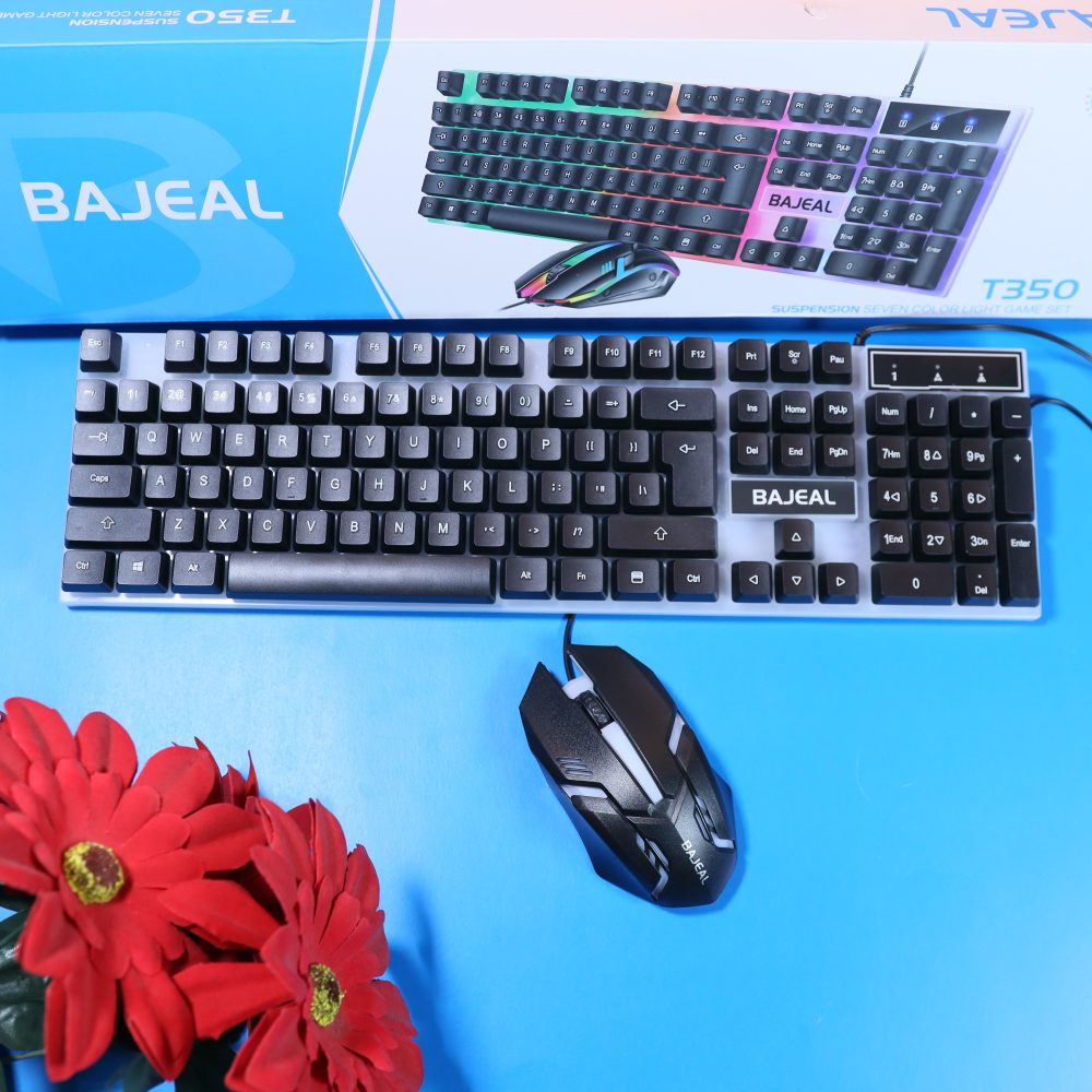 BAJEAL T350 Wired USB Gaming Keyboard & Mouse Combo For PC Desktop