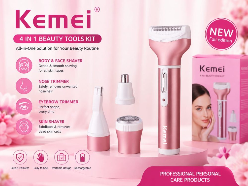 Kemei 4 in 1 Beauty Tools Kit