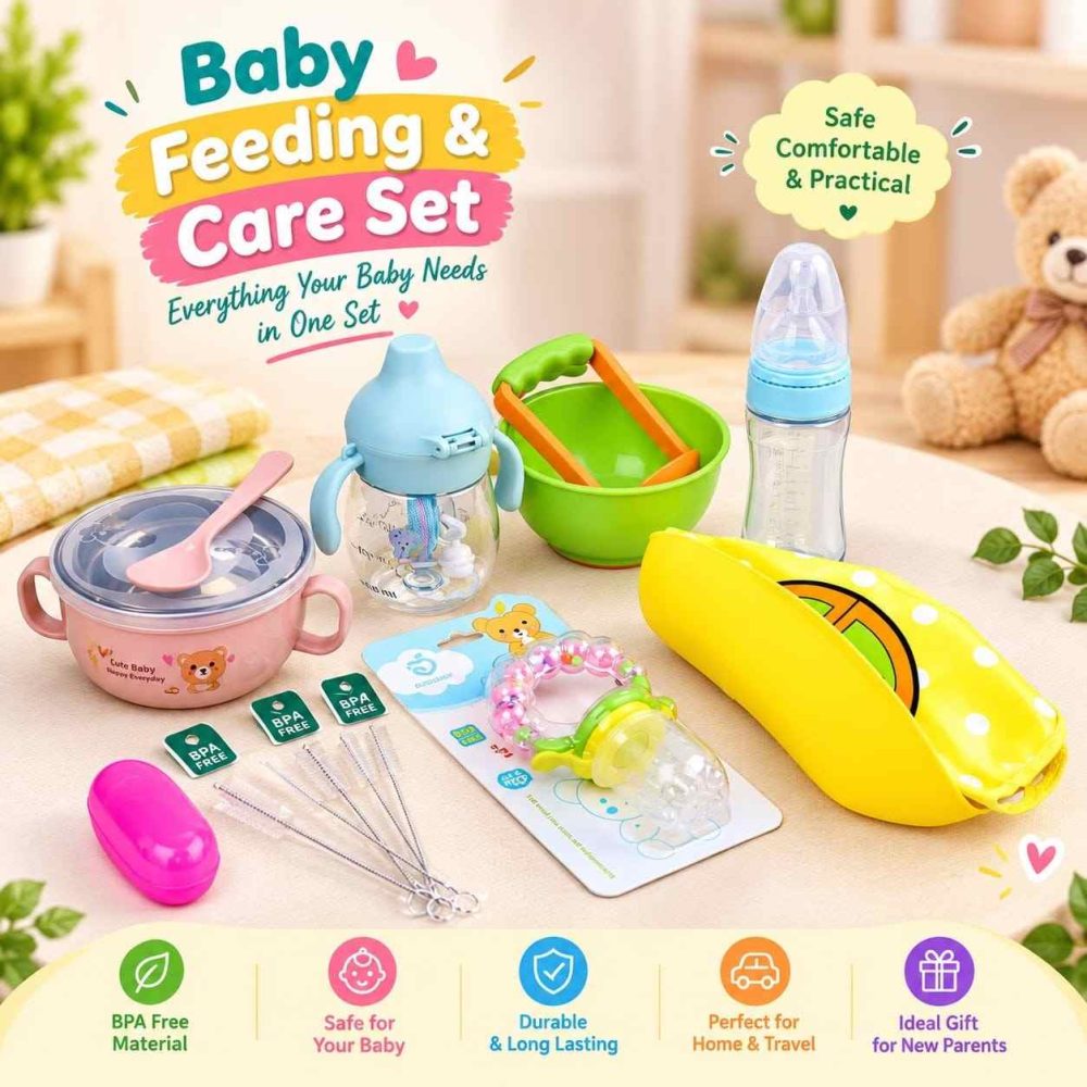 Baby Feeding & Care 8-Pcs Silicone Combo Set